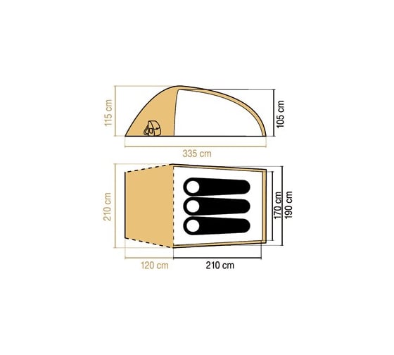 Палатка 3х-местная COLEMAN Phad X3 203344