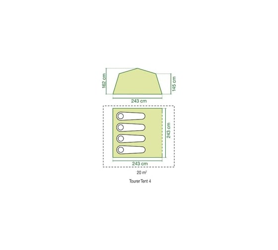 Палатка 4х-местная COLEMAN Instant Tent Tourer 4 2000009566