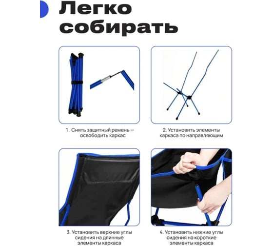 Складное кресло RoadLike Moon Plus синий 381221