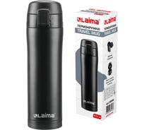 Термокружка с двойной стенкой из нержавеющей стали LAIMA 470 мл, цвет безграничный черный 608080