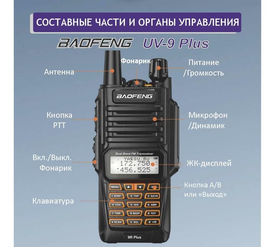 Рация Baofeng UV-9R PLUS 00029150