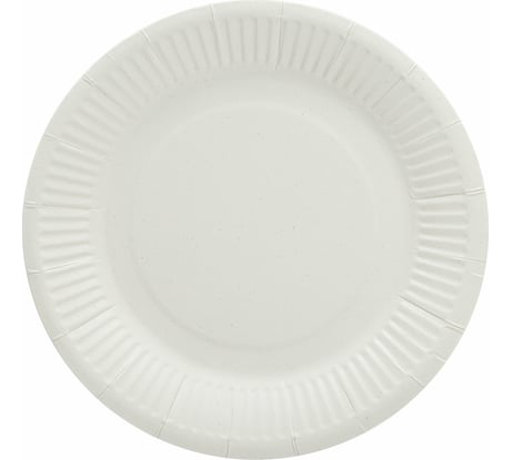 Одноразовая бумажная тарелка LAIMA Стандарт жиростойкая, ламинированная, 180 мм, 100 шт. 608085