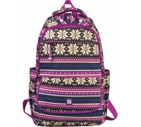 Молодежный рюкзак BRAUBERG Фиолетовые узоры, канвас, 47x32x14 см 227069