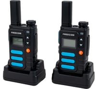 Black Комплект радиостанций Freecom MT-777 из 2 штук 400-470 МГц LPD/PMR/99 каналов/3 Вт/2000 мАч черный MT-777 Black SR-00005