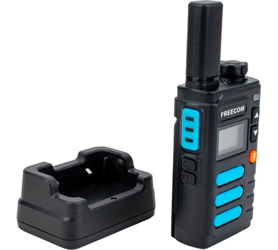 Black Комплект радиостанций Freecom MT-777 из 2 штук 400-470 МГц LPD/PMR/99 каналов/3 Вт/2000 мАч черный MT-777 Black SR-00005