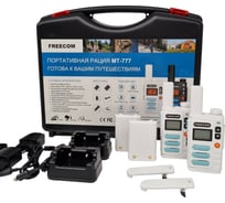 Комплект раций в кейсе Freecom MT-777 White белый 400-470 МГц LPD/PMR/99 каналов/3 Вт/micro USB/2000 мАч Box MT-777 White 4618
