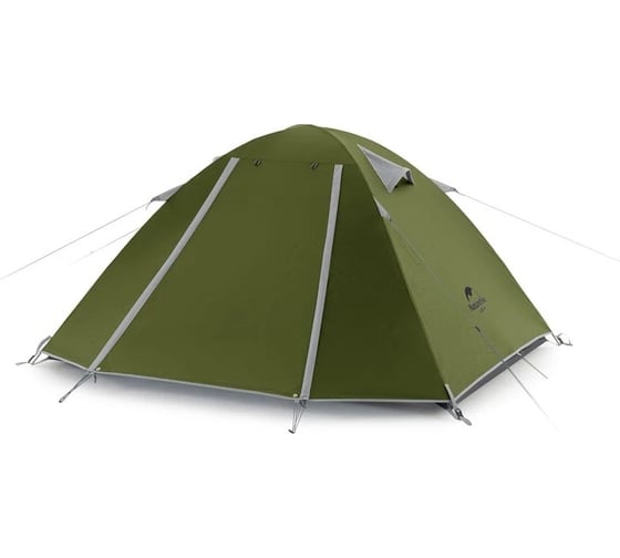 Палатка Naturehike P-Series NH18Z033-P 210T/65D трехместная, темно-зеленая 6927595783665