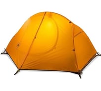 Одноместная сверхлегкая палатка + коврик Naturehike NH18A095-D оранжевая 6927595701836