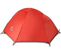 Одноместная сверхлегкая палатка + коврик Naturehike NH18A095-D красная 6927595701805