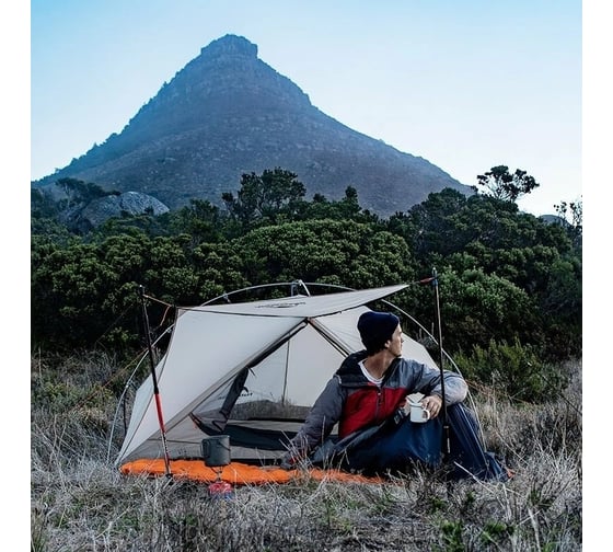 Сверхлегкая палатка Naturehike VIK II 15D silicone NH19ZP003-1 двухместная, белая 6927595749425
