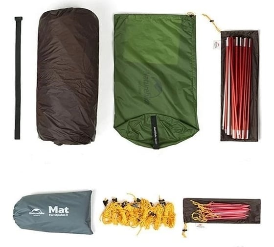 Двухместная палатка Naturehike Opalus NH20ZP001 зеленая 6927595748961