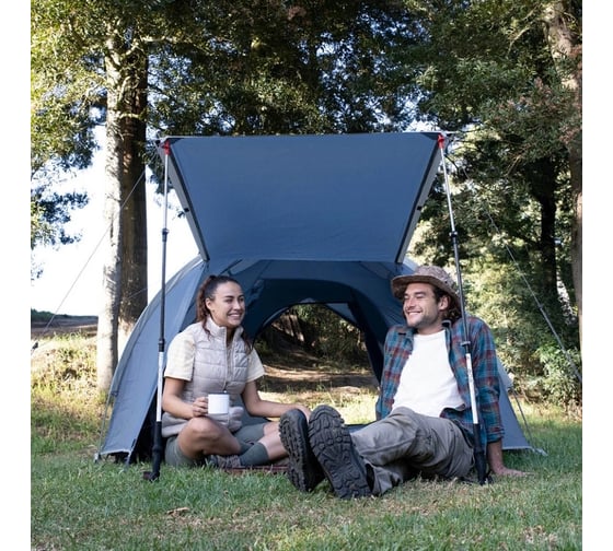 Палатка Naturehike NH21ZP015 3-4 местная, голубой 6927595794012