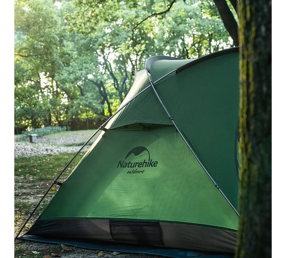 Палатка Naturehike Bear-UL2 NH20ZP108 20D двухместная, зеленая 6927595747711