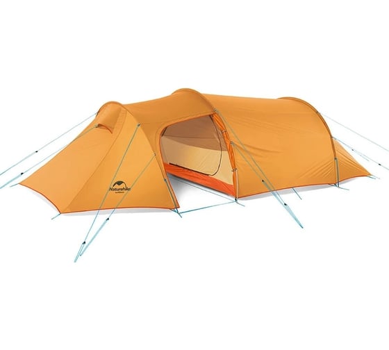 Трехместная палатка Naturehike NH17L001-L с ковриком, оранжевая 6927595724729