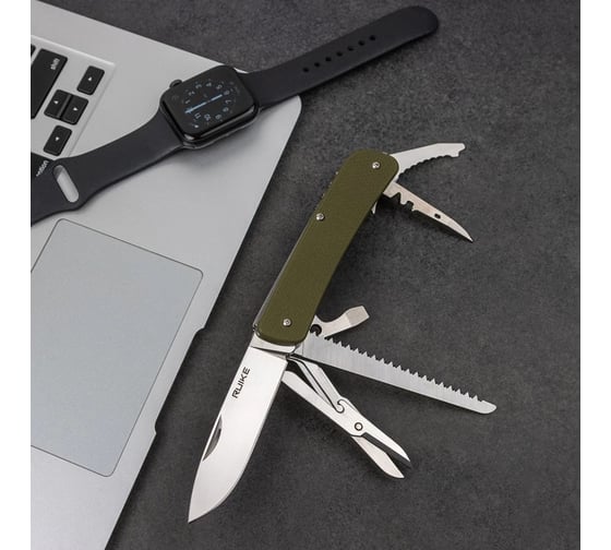 Нож Ruike L42-G, 19 функций, зеленый L42-G