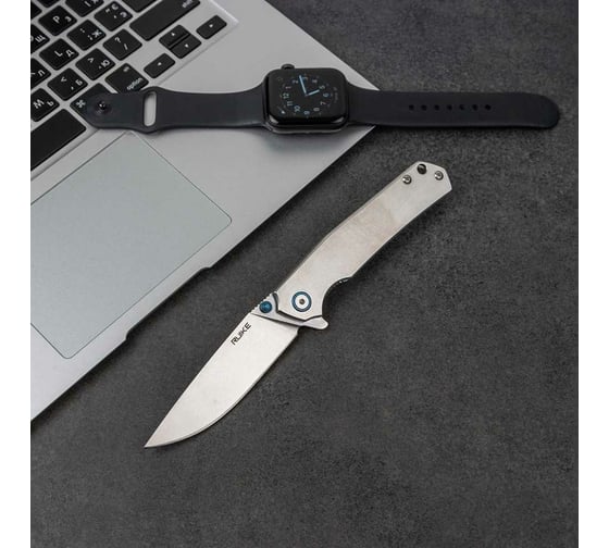 Нож Ruike P801, серебряно-синий P801-SF