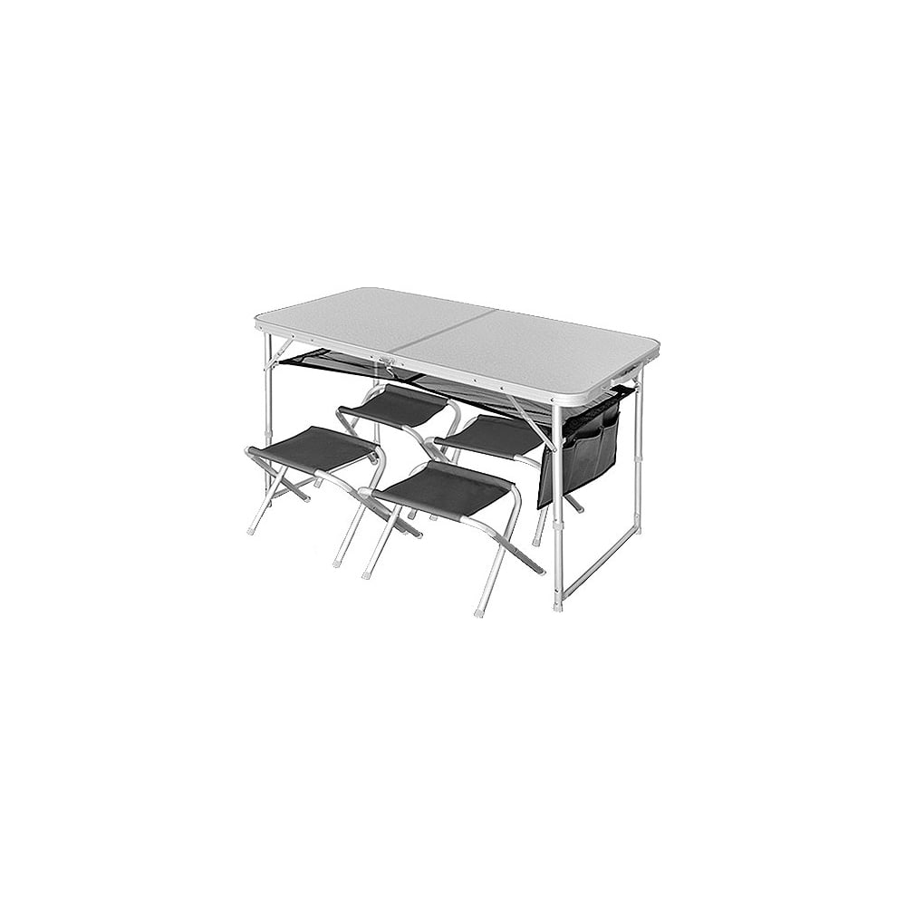 Складной стол + 4 стула Norfin RUNN NF Alu NF-20310 - выгодная цена .