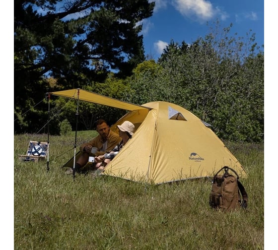 Палатка Naturehike P-Series NH18Z022-P 210T/65D двухместная, оранжевая 6927595729618