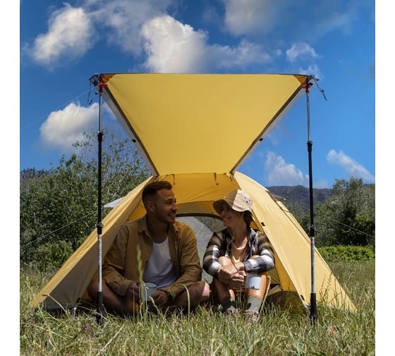 Палатка Naturehike P-Series NH18Z022-P 210T/65D двухместная, оранжевая 6927595729618
