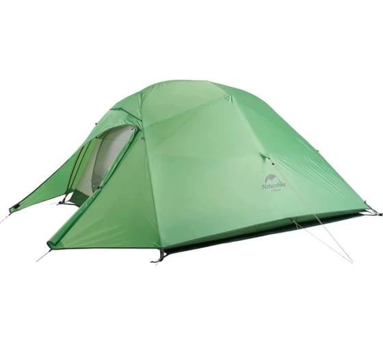 Палатка Naturehike Cloud Up 3 210T NH18T030-T трехместная с ковриком, зеленый 6927595730621