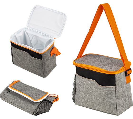 Термосумка Ecos PC2212, 7л, 24x16x20см, серый/оранжевый 104572