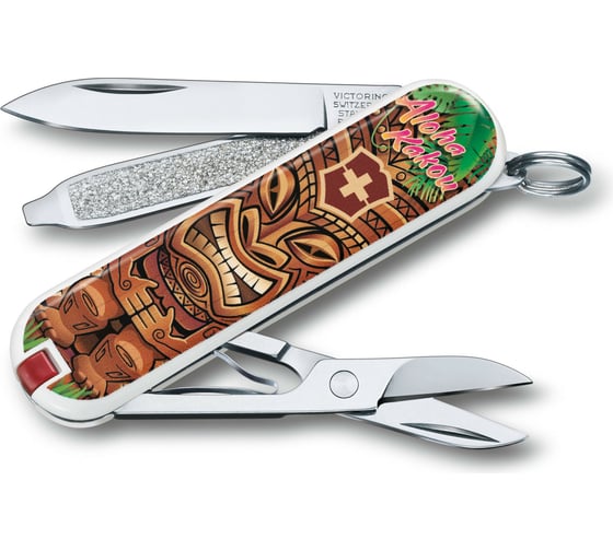 Нож-брелок Victorinox Classic LE Aloha Kakou 2018, 58 мм, 7 функций 0.6223.L1809 1