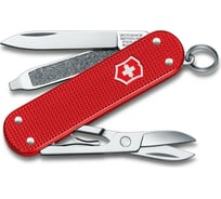 Нож-брелок Victorinox Alox Classic LE, 58 мм, 5 функций, красный 0.6221.L18
