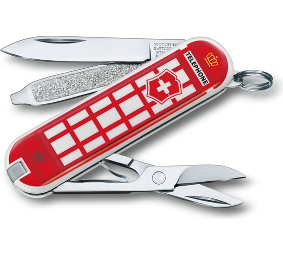 Нож-брелок Victorinox Classic LE A Trip to London 2018, 58 мм, 7 функций, 0.6223.L1808 1