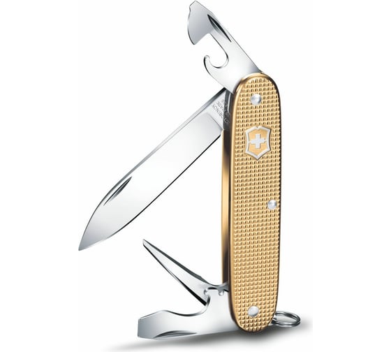 Нож Victorinox Alox Pioneer, 93 мм, 8 функций, золотистый 0.8201.L19