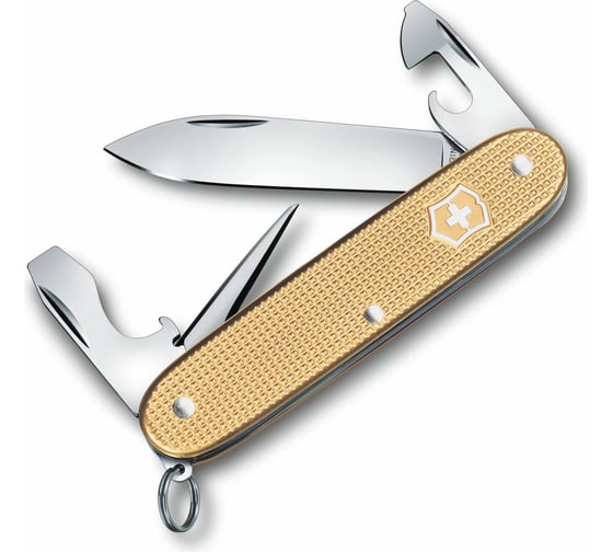 Нож Victorinox Alox Pioneer, 93 мм, 8 функций, золотистый 0.8201.L19