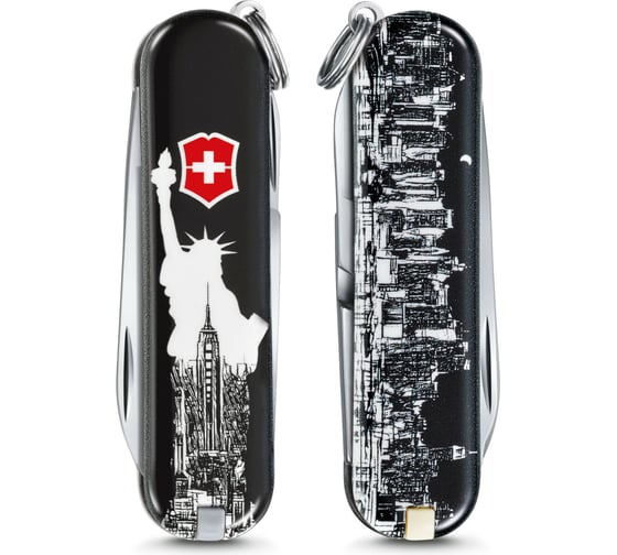 Нож-брелок Victorinox Classic LE New York 2018, 58 мм, 7 функций 0.6223.L1803