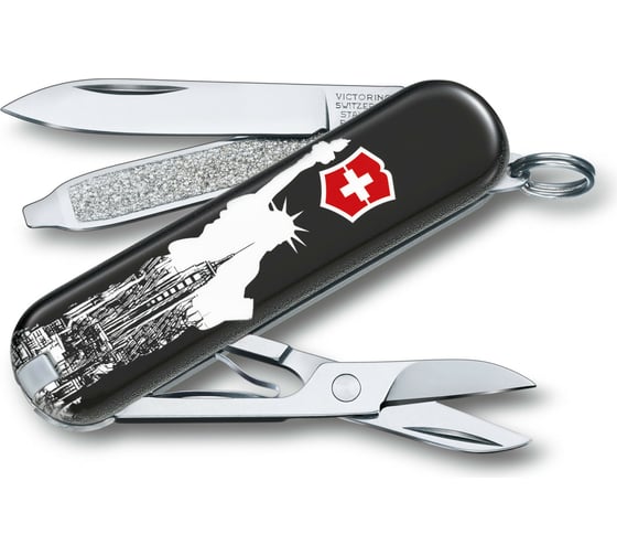 Нож-брелок Victorinox Classic LE New York 2018, 58 мм, 7 функций 0.6223.L1803