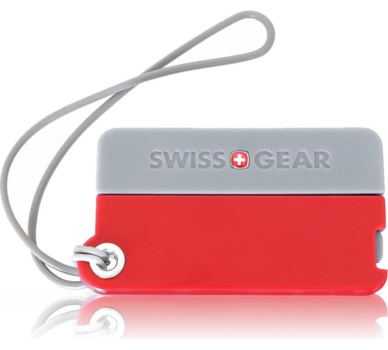 Бирка для багажа Swissgear 2 шт, красная/серая, 7.5x0.7x4.2 см WJ6185