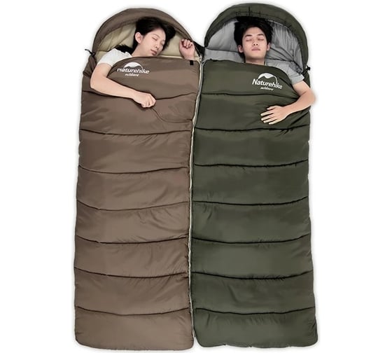 Спальный мешок Naturehike U Series двойной хлопок, осень-зима, Brown U250S 6927595769294