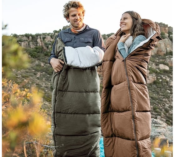 Спальный мешок Naturehike U Series двойной хлопок, осень-зима, Brown U250S 6927595769294