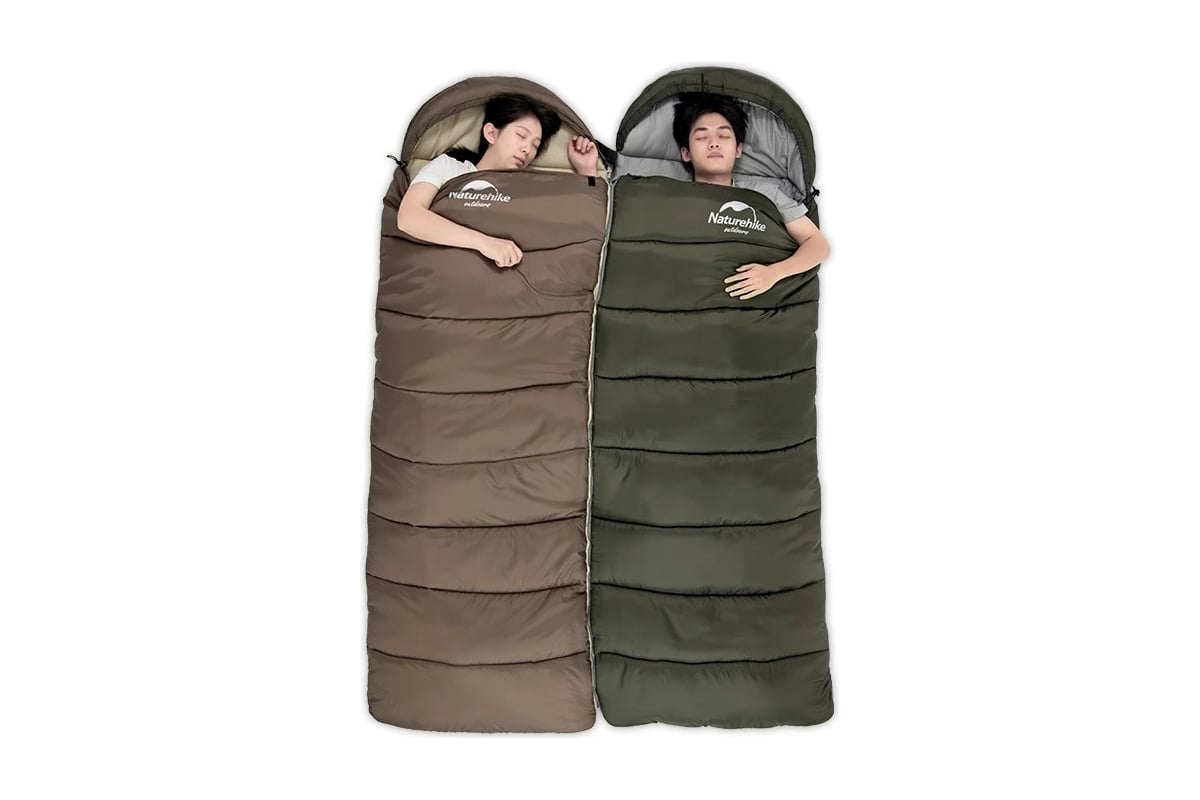 Спальный мешок Naturehike U Series двойной хлопок, осень-зима, Brown ...