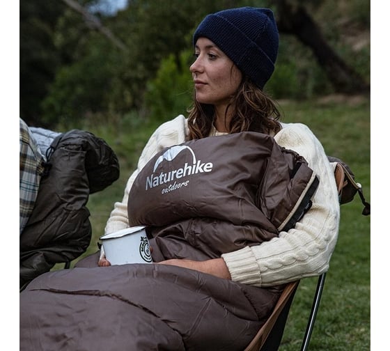 Спальный мешок Naturehike U Series двойной хлопок, осень-зима, Brown U350 6927595767221