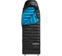 Спальный мешок Naturehike CWZ400 NH19W400-Z с пуховым конвертом, р. L, черный 6927595765371