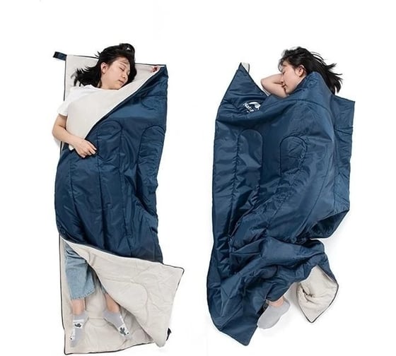 Спальный мешок-конверт Naturehike H150 NH19S015-D модернизированный, хлопковый, темно-синий 6927595737620