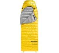 Спальный мешок Naturehike CW400 NH18C400-D с гусиным пухом, р. М, желтый 6927595761700