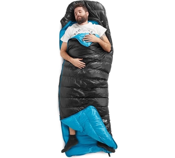 Спальный мешок Naturehike CW400 NH18C400-D с гусиным пухом, р. L, черный 6927595761670