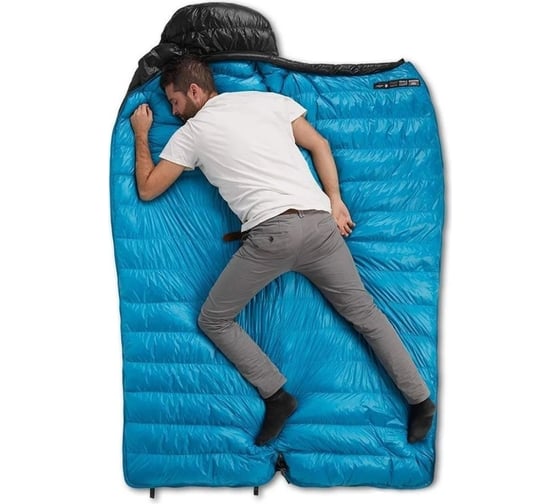 Спальный мешок Naturehike CW400 NH18C400-D с гусиным пухом, р. L, черный 6927595761670