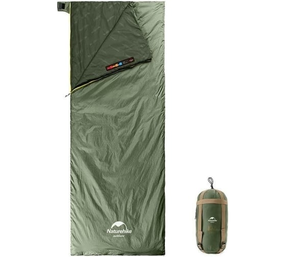 Спальный мешок Naturehike NH21MSD09 LW180 р. M, зеленый 6927595777930
