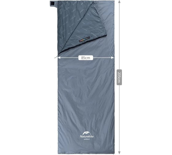 Ультралёгкий спальный мешок-конверт Naturehike LW180 лето, Blue, Size XL 6927595777978