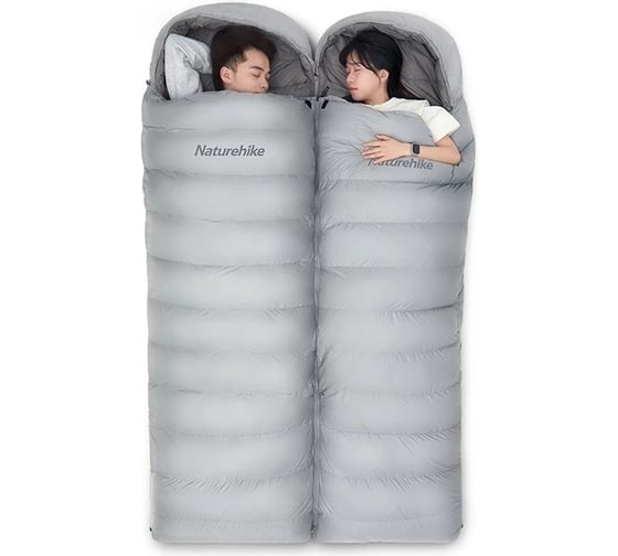 Ультралёгкий спальный мешок Naturehike RM40 Series утиный пух, Grey, Size M 6927595707159