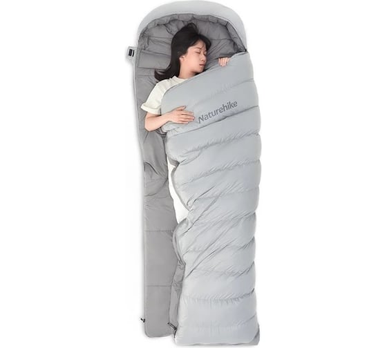 Ультралёгкий спальный мешок Naturehike RM40 Series утиный пух, Grey, Size M 6927595707159