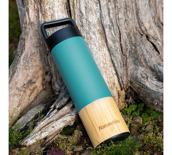 Термос Naturehike NH20SJ035 530 мл, голубой, бамбуковый 6927595763391
