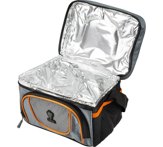 Термосумка Leonord ML15009, 5л, 23x17.5x16.5см, серый/оранжевый 104932