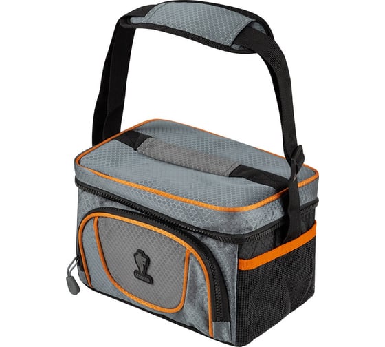 Термосумка Leonord ML15009, 5л, 23x17.5x16.5см, серый/оранжевый 104932