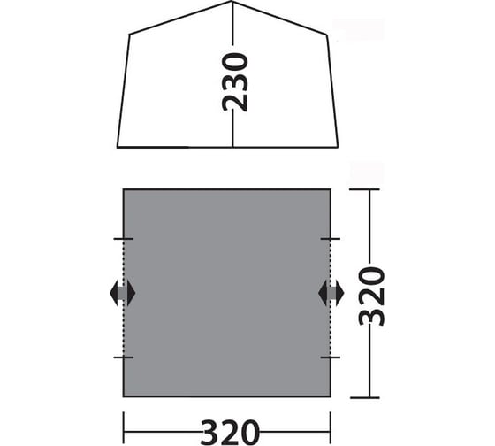 Палатка GREENELL Веранда комфорт V2 25613-303-00